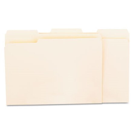 Coolcrafts Recycled Interior File Folders- 1/3 Cut- Top Tab- Letter- Manila- 100/Box CO9538